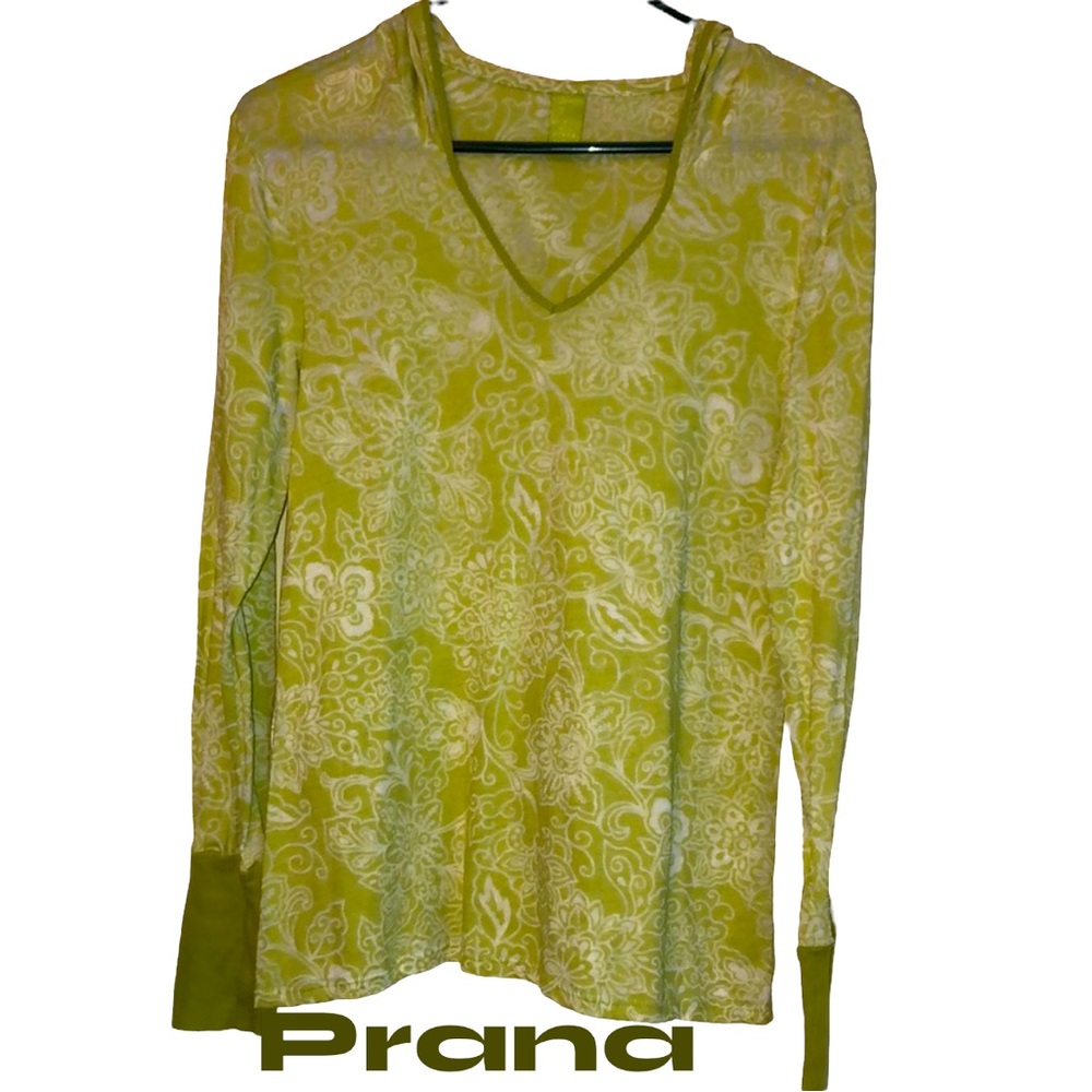 Prana Women’s (XL) Burnout Hoodie, Chartreuse